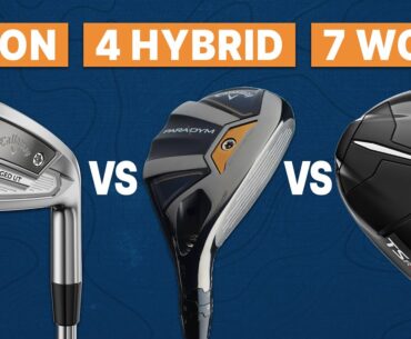 7-WOOD vs 4-HYBRID vs 3-IRON | SHOULD YOU PLAY A HYBRID, HIGH LOFTED FAIRWAY WOOD, OR IRON?