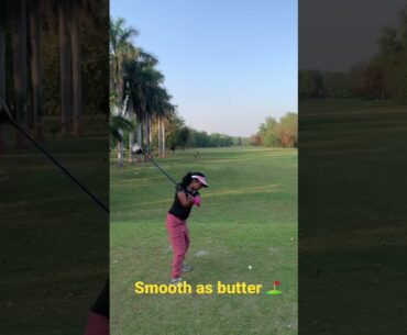 Smooth swing⛳️  #golf #golfcourse #golfer #golfgirl #golfswing #golfswingmechanics #faujibrat #india