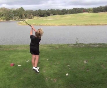 Bella Dovhey Pee Wee Golf Swing Contest