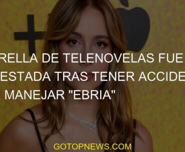 Estrella de telenovelas fue arrestada tras tener accidente por manejar "ebria"