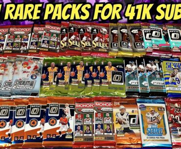 *OPENING 41 DIFFERENT RARE SPORTS CARDS PACKS FOR HITTING 41K SUBS! 🤯 WE PULLED BANGERS GALORE!! 🔥
