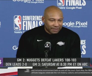 Darvin Ham Postgame Interview | Los Angeles Lakers lose to Denver Nuggets 108-103