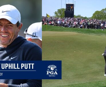 Rory McIlroy Judges Uphill Putt to Perfection | 2023 PGA Championship