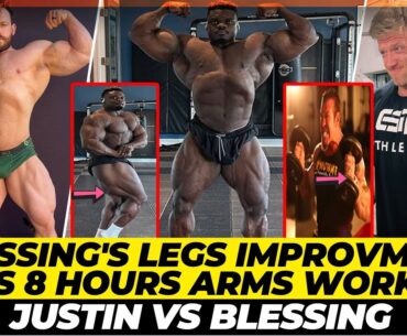 Did Blessing's legs improve? Justin's open bodybuilding debut+ Urs does Rich Piana's 8 hours workout