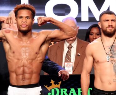 DEVIN HANEY VS VASILIY LOMACHENKO • FULL WEIGH IN & FACE OFF VIDEO