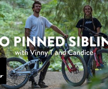 Two Pinned Siblings — Vinny T and Candice at Bike Park Châtel