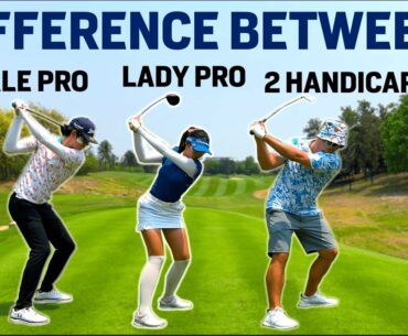 Difference Between Male Pro, Lady Pro, Amateur From the Same Tee