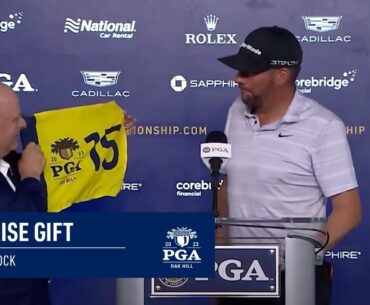 Michael Block is Awarded 15th Hole Flag for Hole-In-One | 2023 PGA Championship