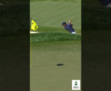 Beachside Brilliance  Justin Suh's Amazing Hole out Birdie on No  1 at the PGA Championship #Shorts