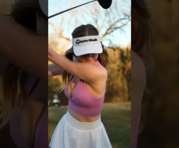 GIRL PLAYING GOLF IN Slow motion #shorts