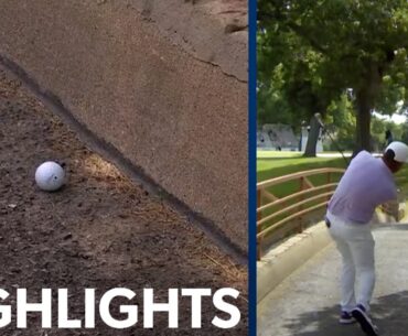 Michael Block’s incredible par save from a bridge at Charles Schwab