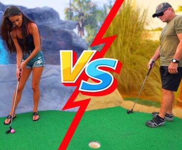 Boys vs Girls Mini Golf Competition! - Lucky Hole in Ones and More!