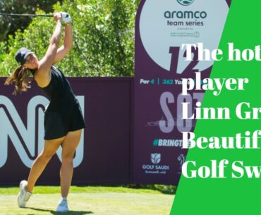 The Hottest player Linn Grant beautiful golf swing #golf #golfswing #golftips
