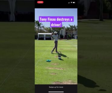 Tony Finau destroys a golf driver! #tonyfinau #golf #pgatour