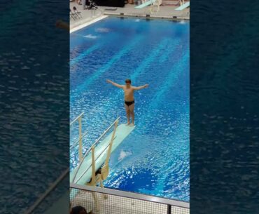 Junior Olympics Dive Region 5 Ohio Backflip 1/2 Twist Free 5211A level of DD 1.8 Diving 12-13 Years