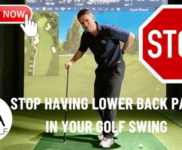 Stop having lower back pain in your golf swing