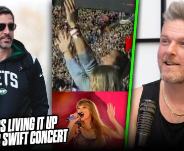 Aaron Rodgers Living His Best Life At Taylor Swift Concert, Massive Swifty | Pat McAfee Reacts