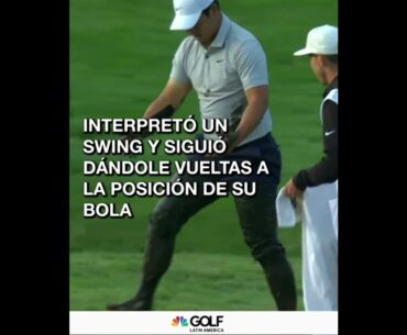 Mira el momento en que Tom Kim se cae en un arroyo en medio de un golpe 🏌️‍♂️ #GolfChannelLA