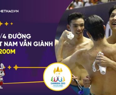 Bộ 4 Huy Hoàng, Quý Phước, Kim Sơn, Hưng Nguyên giành HCV 4x200m kịch tính | SEA Games 32