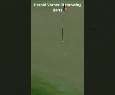 LIV golf's Harold Varner III throwing darts #livgolf #golf #shorts