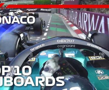 Stroll Gets Squeezed, Perez Crashes And The Top 10 Onboards | 2023 Monaco Grand Prix | Qatar Airways