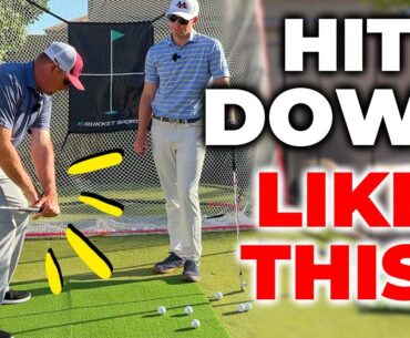 How To Hit Down On The Golf Ball (Without Getting Steep!)