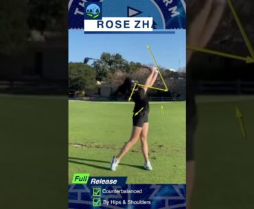 Rose Zhang PERFECT Release! Counter-Balanced By The Body Tilts | 2023 NCAA & LPGA-Tour Champion