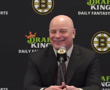 Jim Montgomery Praises Bruins Effort in 3rd Period of Win Over Rangers | Bruins Postgame Interview