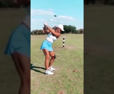 Golf Babe Hits The Target 🤗 #shorts #golfbabe