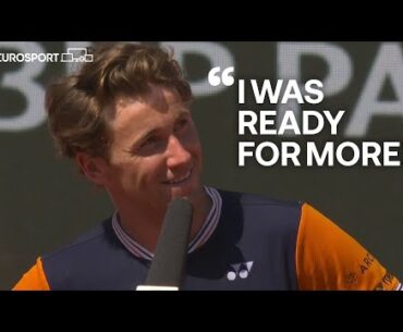 "I Want To Be Here 1 More Week! Ruud Reacts To A Hard-Fought Victory Over Jarry | Eurosport Tennis