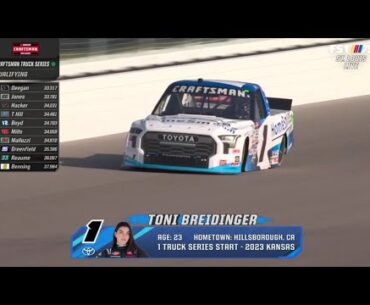 HAILIE DEEGAN TONI BREIDINGER QUALIFYING LAPS - 2023 TOYOTA 200 NASCAR TRUCK SERIES AT WWT RACEWAY