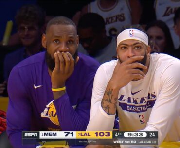 Caption LeBron & Anthony Davis On Lakers Bench 😂