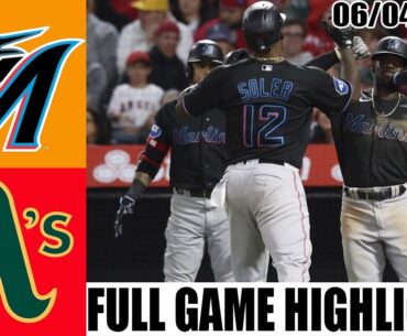 Miami Marlins vs Oakland Athletics FULL GAME HIGHLIGHTS | MLB To Day June 4, 2023 | MLB 2023