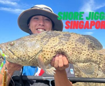 Shore jigging for grouper at St John's island