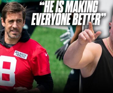 Jets Players Say Aaron Rodgers Is Making "Everyone Better," Talk Excitement He Brings To Team