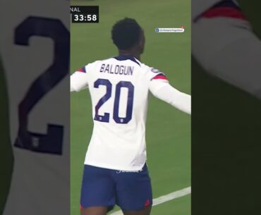 BALOGUN SCORED HIS FIRST GOAL FOR THE USMNT IN HIS SECOND APPEARANCE! 🇺🇸🦅