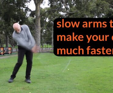 Gaining speed using golf swing lever system
