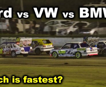 Ford vs BMW vs VW | Spin it until it breaks - Dirt Oval Racing