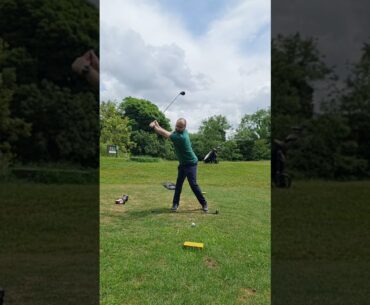 Miles' Golf Swing #101 - Full & Slow motion 3 Wood. Deep hips & high right hip. See description