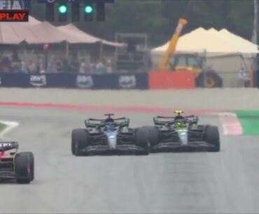 Russell Crashes into Hamilton in Qualifying - Spanish Grand Prix 2023