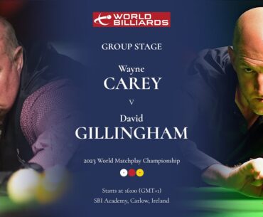 Wayne Carey vs David Gillingham | World Billiards Matchplay Championship 2023
