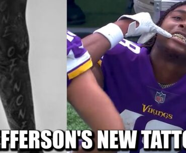 Reaction to Justin Jefferson's New Leg Tattoo 🔥🔥🔥