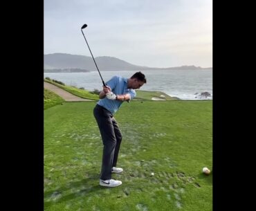 Pau Gasol golfing at Pebble Beach AT&T Pro Am Pebble Beach PGA Tour