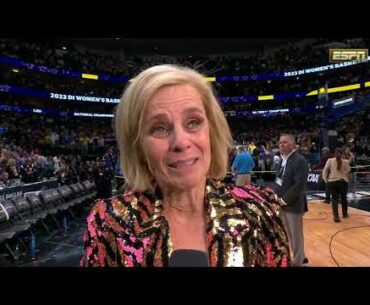 Kim Mulkey fights back tears after LSU wins national championship | ESPN College Basketball