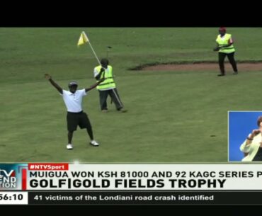 Elvis Muigua wins the Gold field golf trophy in Kakamega