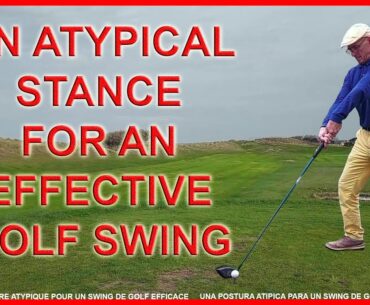 an atypical stance for an effective golf swing