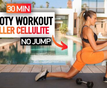 30 MIN BOOTY WORKOUT pour killer la cellulite à la maison - No Jump - Haltères #ChallengeBodyStrong