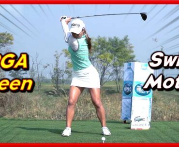 LPGA "MinJee Lee" Powerful Rotation Swings & Slow Motions