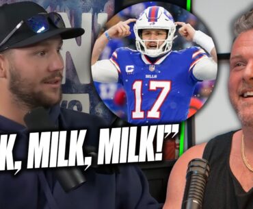 Josh Allen Explains His Hilarious "Milk Check" To Capitalize On Defensive Mismatches | Pat McAfee