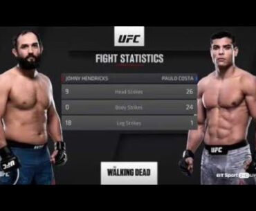 Paulo Costa vs Hendricks. Full Fight. HD. (watch my fight predictions as well and subscribe)